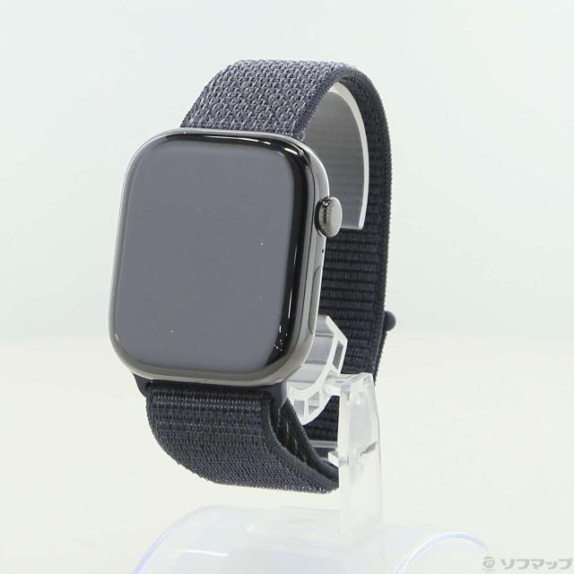 (中古)Apple Apple Watch Series 11 GPS + Cellular 46mm スレートチタニウムケース ダークグレイスポーツループ(348-ud)