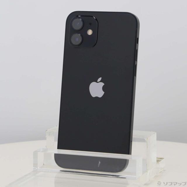 (中古)Apple iPhone12 64GB ブラック MGHN3J/A SIMフリー(262-ud)