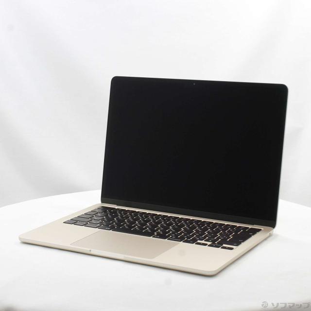 (中古)Apple MacBook Air 13.6-inch Mid-2022 MLY13J/A Apple M2 8コアCPU_8コアGPU 8GB SSD256GB スターライト (26.3 Tahoe)(295-ud)