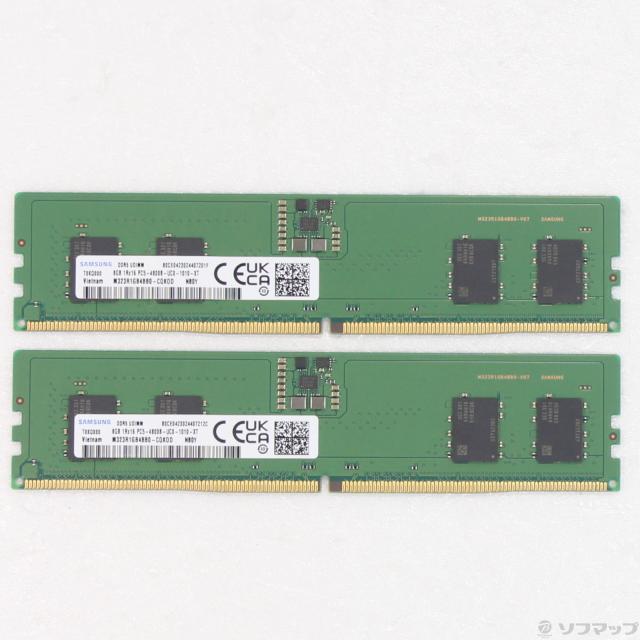 (中古)288P PC5-38400 DDR5-4800 16GB 8GB×2枚組(377-ud)