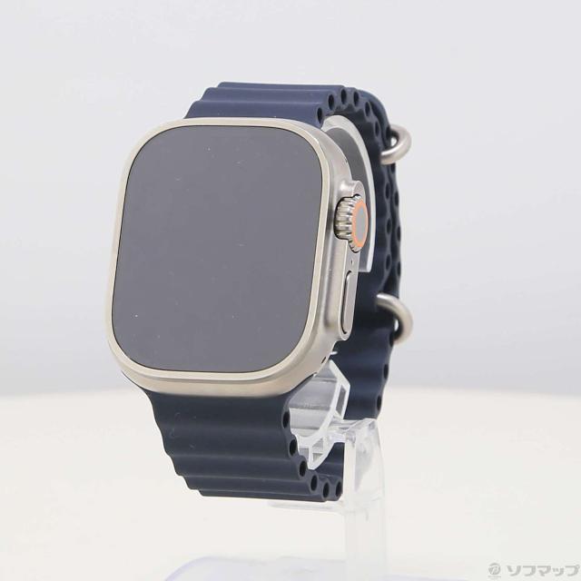 (中古)Apple Apple Watch Ultra GPS + Cellular 49mm チタニウムケース ミッドナイトオーシャンバンド(262-ud)