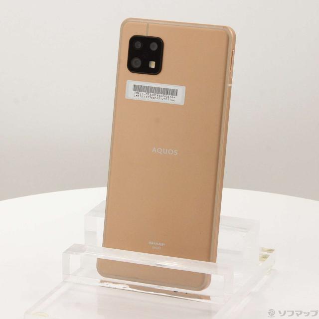 (中古)SHARP AQUOS sense6s 64GB ライトカッパー SHG07 au SIMフリー(251-ud)