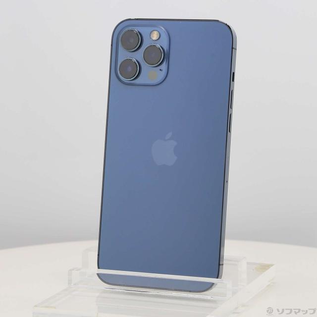(中古)Apple iPhone12 Pro Max 256GB パシフィックブルー MGD23J/A SIMフリー(352-ud)