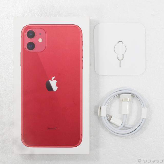 中古)Apple iPhone11 128GB プロダクトレッド MHDK3J/A SIMフリー(305