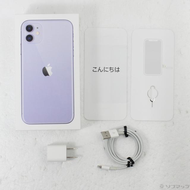 (中古)Apple iPhone11 64GB パープル MWLX2J/A SIMフリー(198-ud)_4