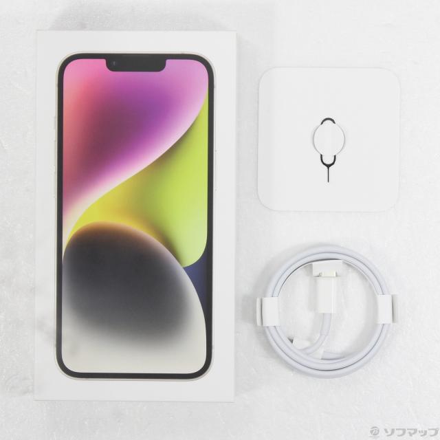 (中古)Apple iPhone14 256GB スターライト MPW33J/A SIMフリー(262-ud)