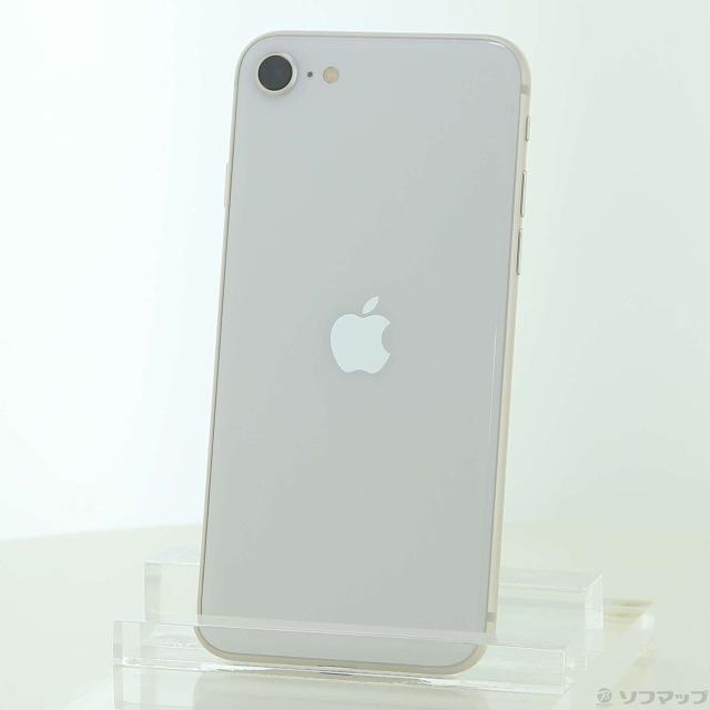 (中古)Apple iPhone SE 第3世代 64GB スターライト MMYD3J/A SIMフリー(377-ud)