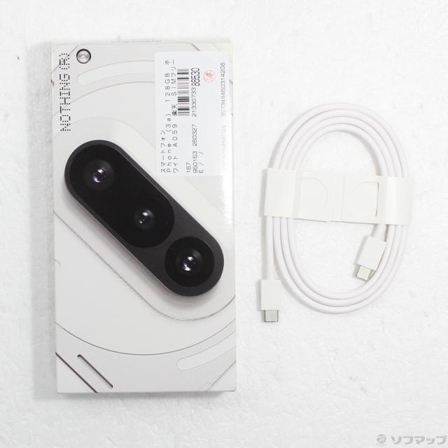 中古)Nothing Phone (3a) 128GB ホワイト A059 楽天 SIMフリー(262-ud