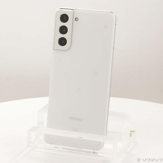 (中古)SAMSUNG Galaxy S21 5G 256GB ファントムホワイト SCG09 auロック解除SIMフリー(198-ud)