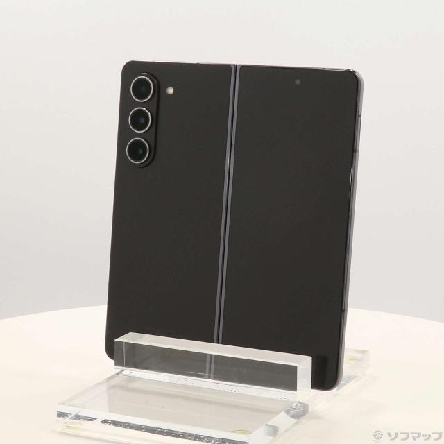 (中古)SAMSUNG Galaxy Z Fold5 256GB ファントムブラック SCG22 au SIMフリー(377-ud)