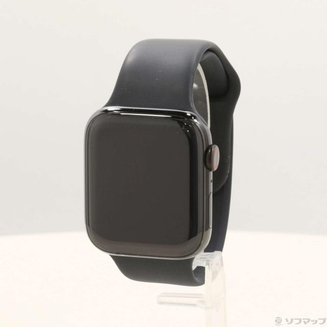 (中古)Apple Apple Watch Series 4 GPS + Cellular 44mm スペースブラックステンレススチールケース ブラックスポーツバンド(262-ud) 15,450円
