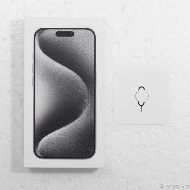 中古)Apple iPhone15 Pro 256GB ホワイトチタニウム MTUD3J/A SIM 