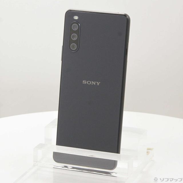 (中古)SONY Xperia 10 III 128GB ブラック SOG04 auロック解除SIMフリー(349-ud)