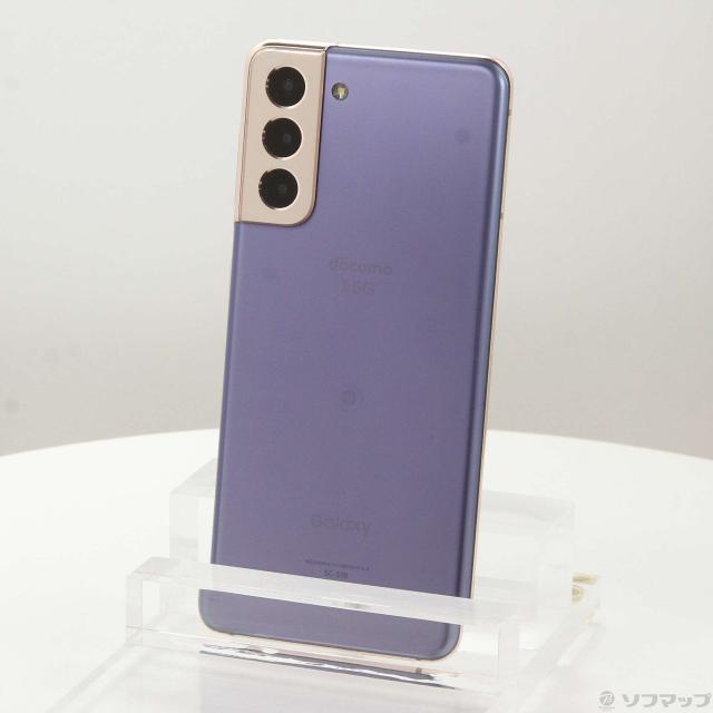 (中古)SAMSUNG Galaxy S21 5G 256GB ファントムバイオレット SC-51B docomoロック解除SIMフリー(349-ud)