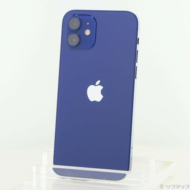 (中古)Apple iPhone12 64GB ブルー MGHR3J/A SIMフリー(258-ud)