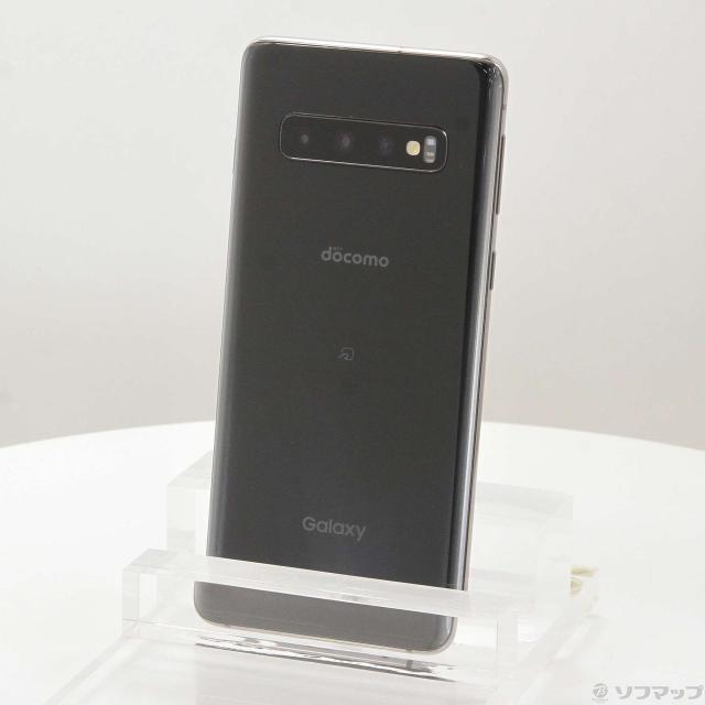 (中古)SAMSUNG GALAXY S10 128GB プリズムブラック SC-03L docomoロック解除SIMフリー(295-ud)