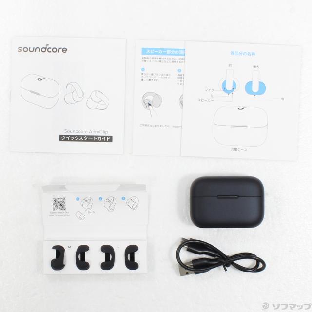 (中古)Anker Soundcore AeroClip ミッドナイトブラック(349-ud)_4