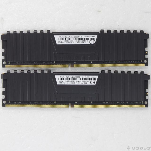 (中古)CORSAIR CMK16GX4M2A2666C16 16GB 8GB×2枚組(344-ud)