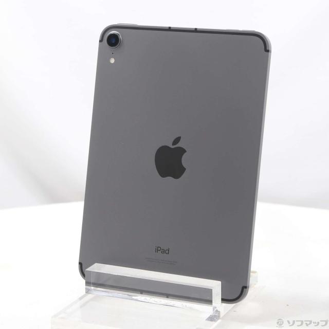 (中古)Apple iPad mini 第6世代 64GB スペースグレイ MK893J/A SIMフリー(258-ud)