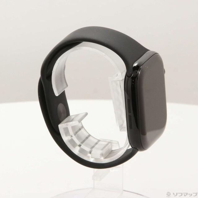 (中古)Apple Apple Watch Series 11 GPS 46mm ジェットブラックアルミニウムケース ブラックスポーツバンド(377-ud)_3