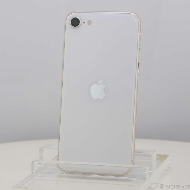 (中古)Apple iPhone SE 第3世代 64GB スターライト MMYD3J/A SIMフリー(258-ud)