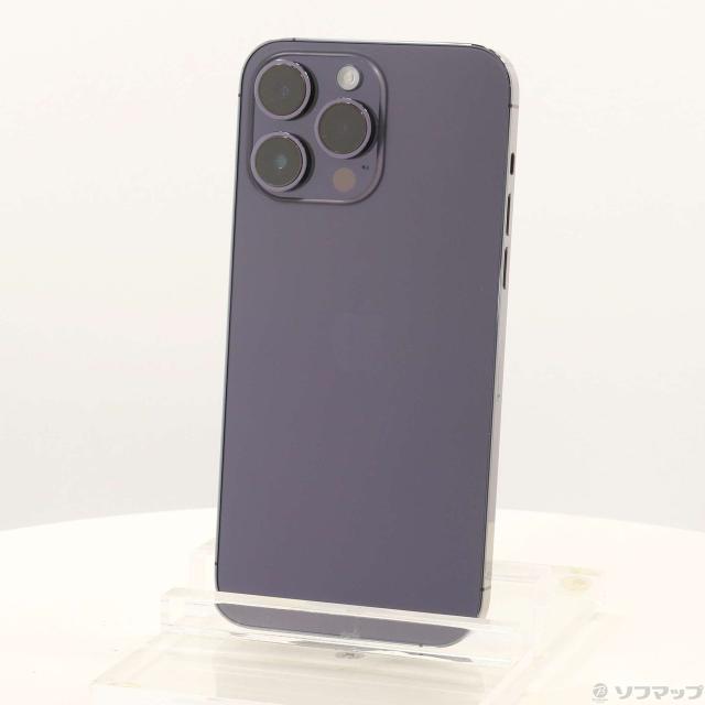 (中古)Apple iPhone14 Pro Max 256GB ディープパープル MQ9E3J/A SIMフリー(276-ud)