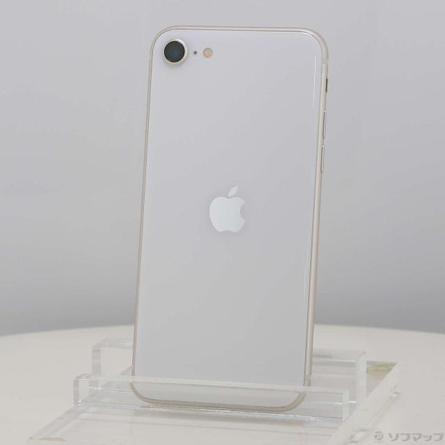(中古)Apple iPhone SE 第3世代 64GB スターライト MMYD3J/A SIMフリー(258-ud)