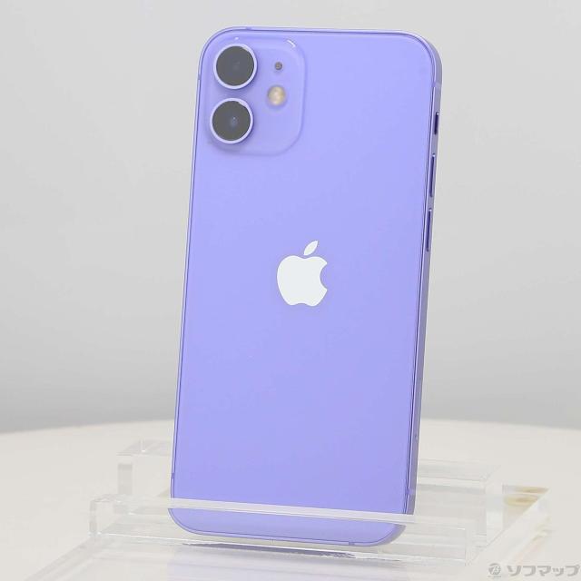 (中古)Apple iPhone12 mini 64GB パープル MJQC3J/A SIMフリー(377-ud)