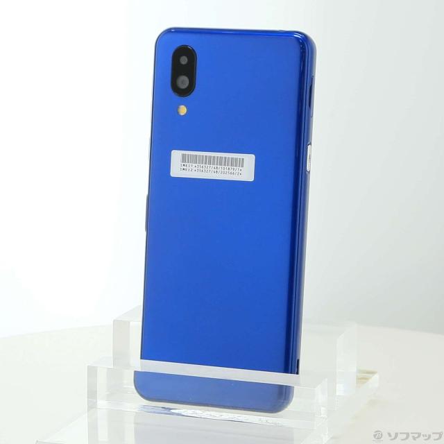 (中古)SHARP シンプルスマホ6 64GB インディゴブルー SHSHZ2 Softbank SIMフリー (ネットワーク利用制限▲)(258-ud)