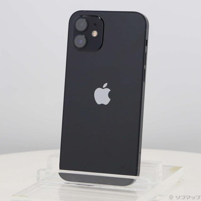 (中古)Apple iPhone12 64GB ブラック MGHN3J/A SIMフリー(297-ud)
