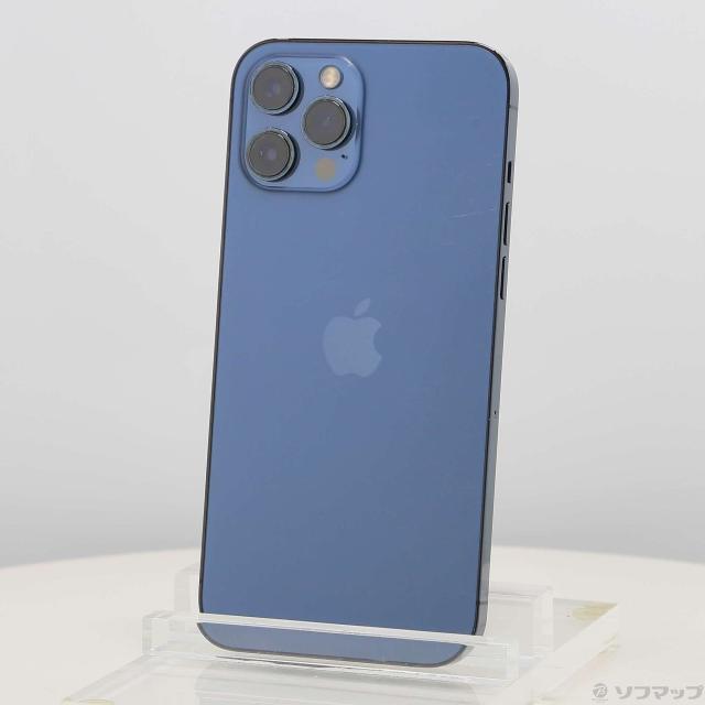 (中古)SoftBank iPhone12 Pro Max 256GB パシフィックブルー MGD23J/A SoftBank(297-ud)