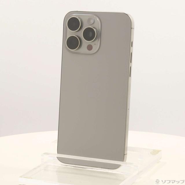 (中古)Apple iPhone15 Pro Max 256GB ナチュラルチタニウム MU6R3J/A SIMフリー(258-ud)