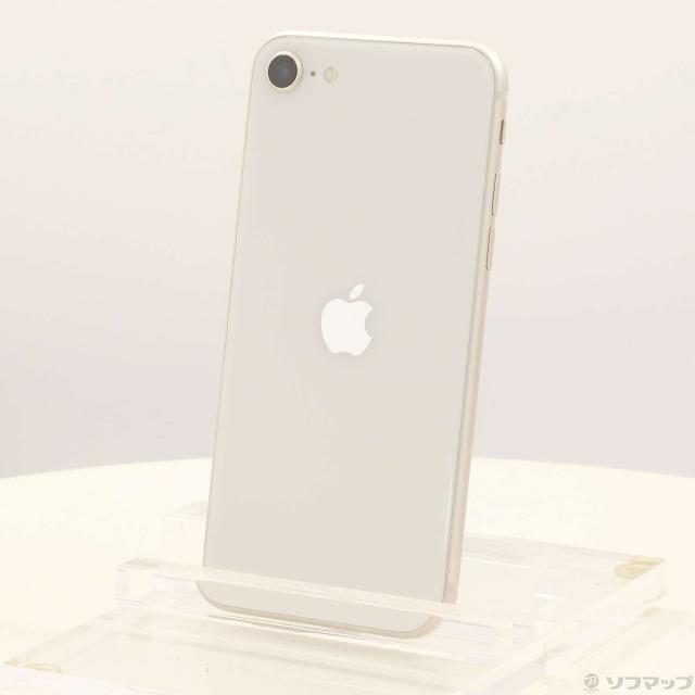 (中古)Apple iPhone SE 第3世代 64GB スターライト MMYD3J/A SIMフリー(377-ud)