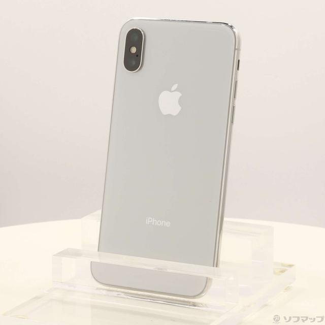 (中古)Apple iPhoneX 64GB シルバー MQAY2J/A SIMフリー(247-ud)