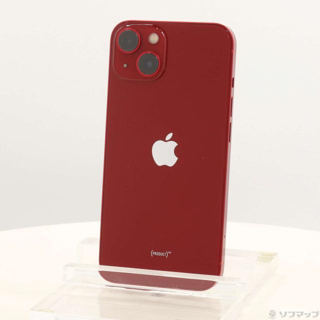 (中古)Apple iPhone13 128GB プロダクトレッド MLNF3J/A SIMフリー(258-ud)