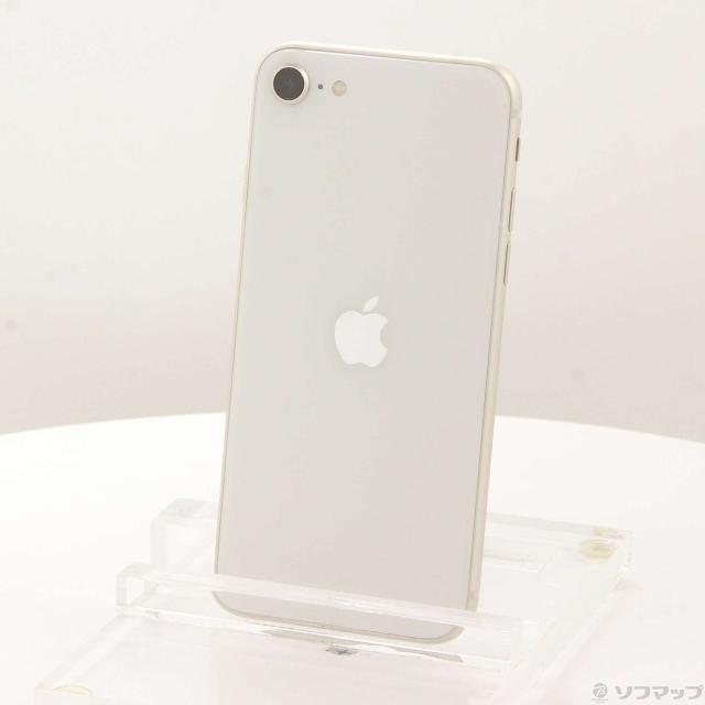 (中古)Apple iPhone SE 第3時人 64GB はやりっ子ともし火 MMYD3J/A SIM無償性 (網状組織受け入れる押さえる▲)(377-ud)
