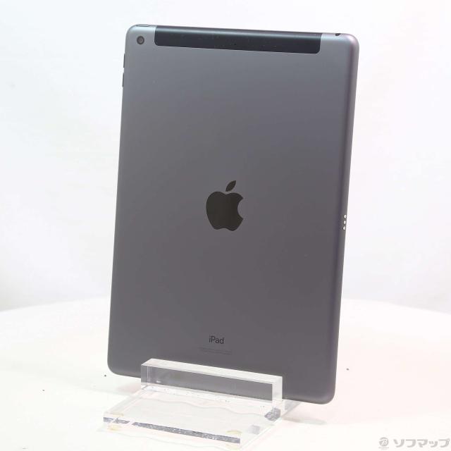 (中古)au iPad 第7世代 128GB スペースグレイ MW6E2J/A auロック解除SIMフリー(262-ud)