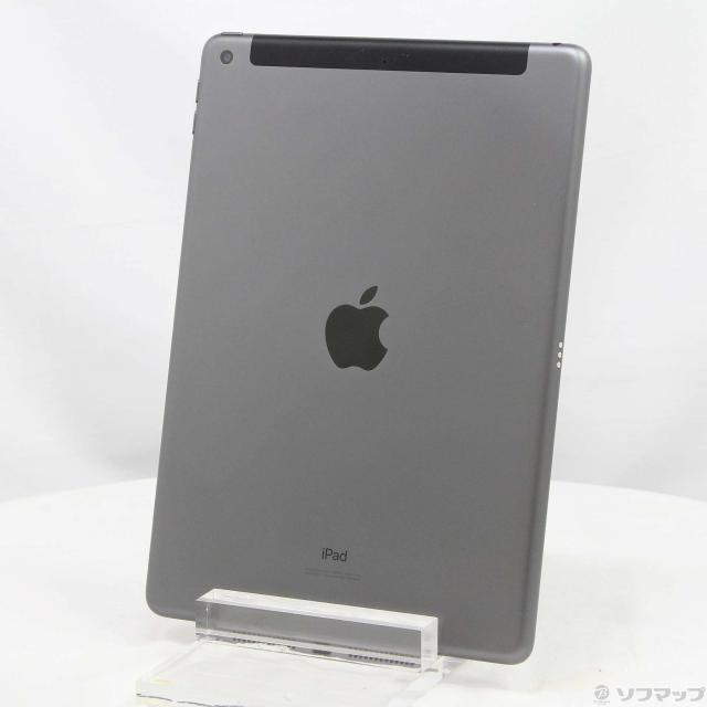 (中古)au iPad 第7世代 128GB スペースグレイ MW6E2J/A auロック解除SIMフリー(305-ud)