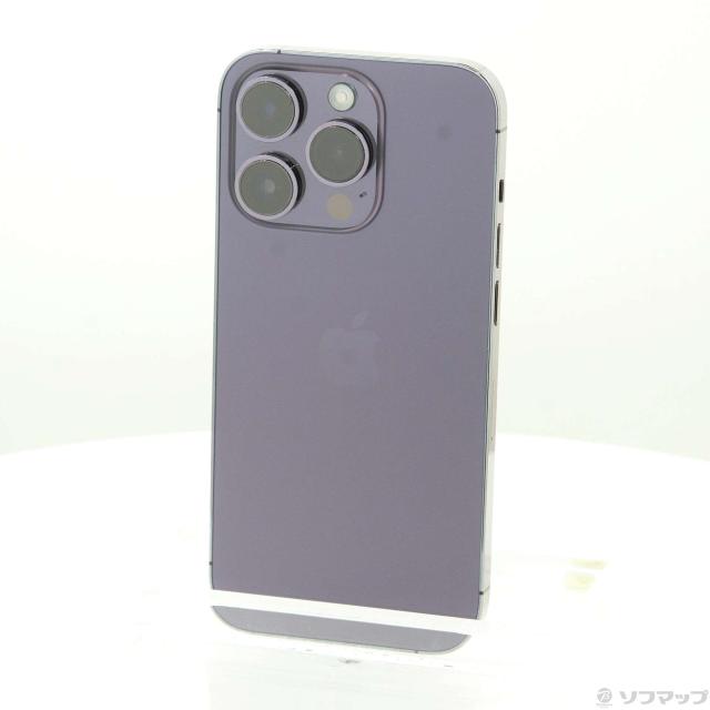 (中古)Apple iPhone14 Pro 256GB ディープパープル MQ1E3J/A SIMフリー(377-ud)