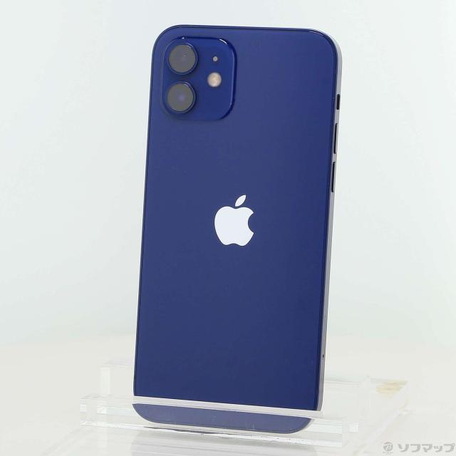 (中古)Apple iPhone12 64GB ブルー MGHR3J/A SIMフリー(377-ud)
