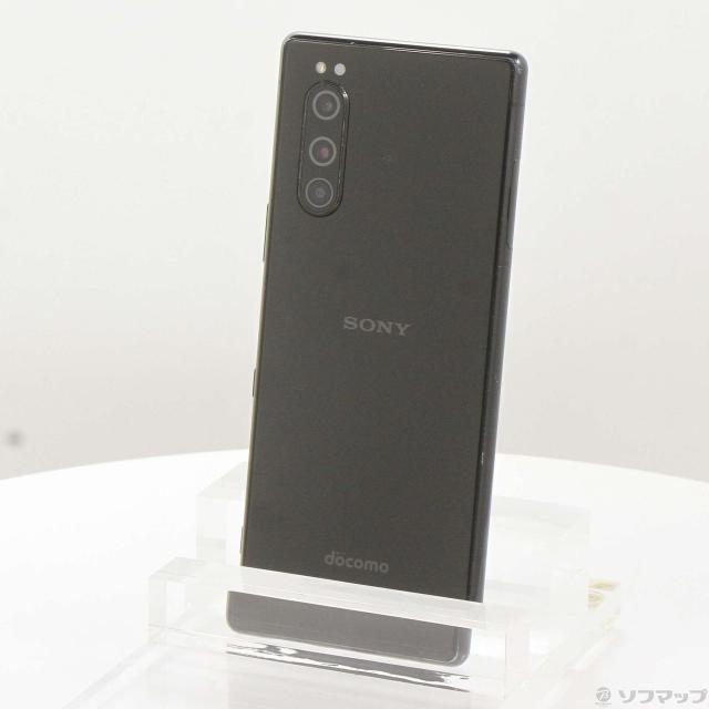 (中古)SONY Xperia 5 64GB ブラック SO-01M docomoロック解除SIMフリー(198-ud)