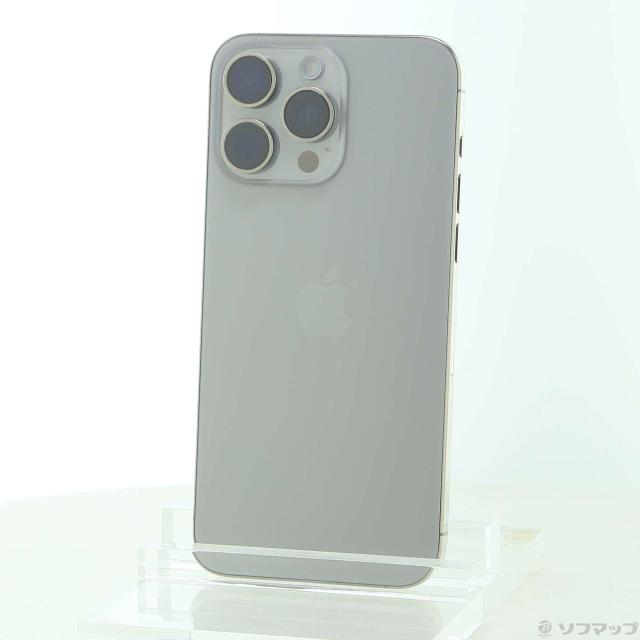 (中古)Apple iPhone15 Pro Max 256GB ナチュラルチタニウム MU6R3J/A SIMフリー(348-ud)