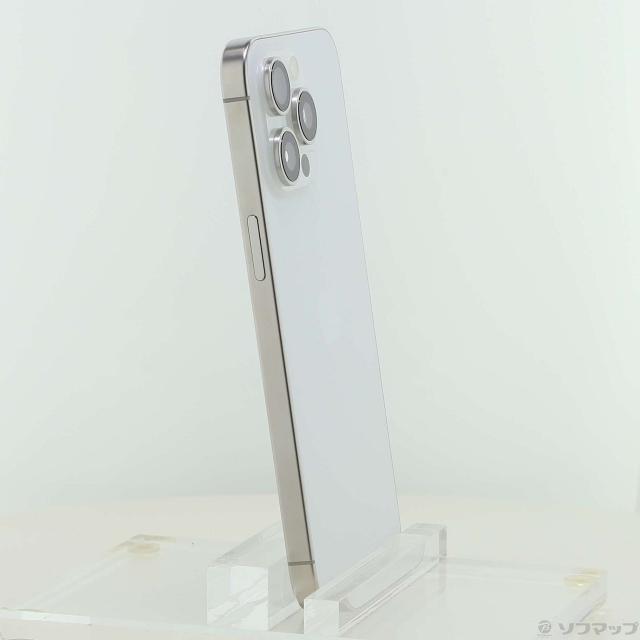 (中古)Apple iPhone15 Pro Max 256GB ホワイトチタニウム MU6Q3J/A SIMフリー(377-ud)