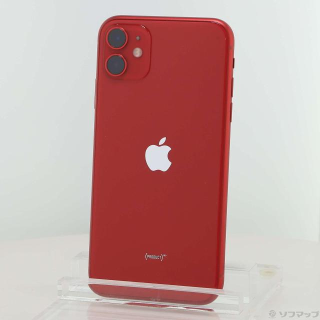 (中古)Apple iPhone11 256GB プロダクトレッド NWM92J/A SIMフリー(377-ud)