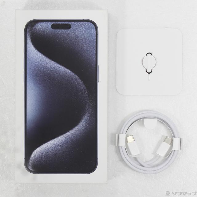 (中古)Apple iPhone15 Pro Max 256GB ブルーチタニウム MU6T3J/A SIMフリー(258-ud)
