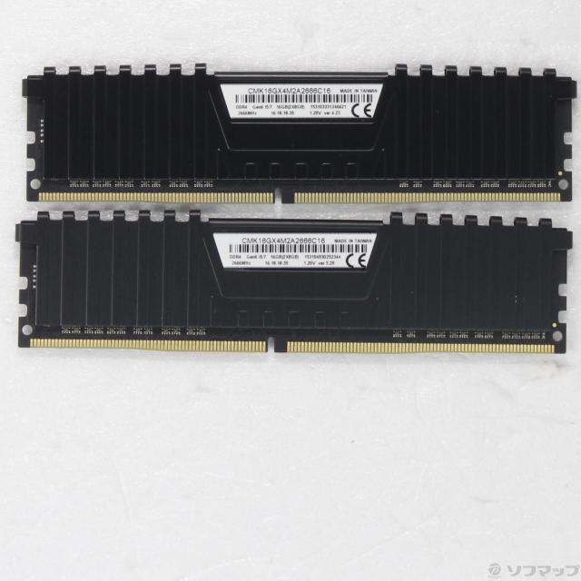 (中古)CORSAIR CMK16GX4M2A2666C16 16GB 8GB×2枚組(377-ud)