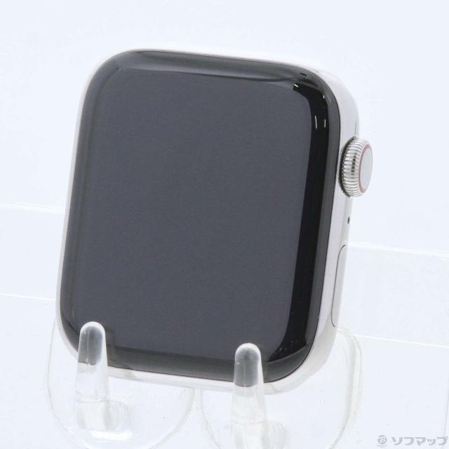 (中古)Apple Apple Watch Series 6 GPS + Cellular 44mm シルバーステンレススチールケース バンド無し(198-ud)