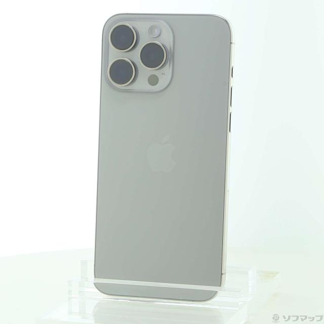 (中古)Apple iPhone15 Pro Max 256GB ナチュラルチタニウム MU6R3J/A SIMフリー(348-ud)
