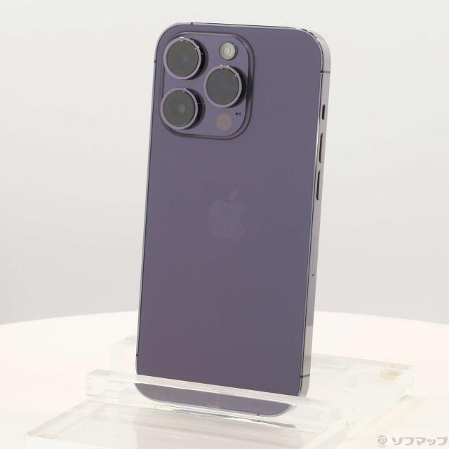 (中古)Apple iPhone14 Pro 256GB ディープパープル MQ1E3J/A SIMフリー(258-ud)