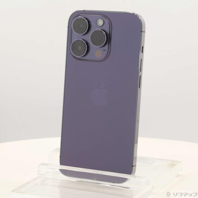 (中古)Apple iPhone14 Pro 256GB ディープパープル MQ1E3J/A SIMフリー(258-ud)